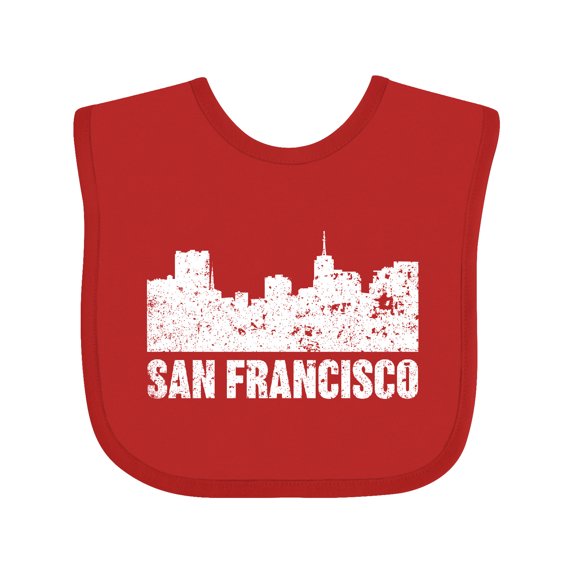 Inktastic San Francisco Skyline with Grunge Boys or Girls Baby Bib