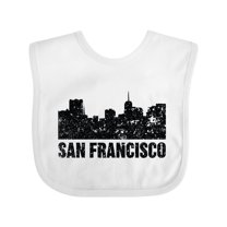 Inktastic San Francisco Skyline with Grunge Boys or Girls Baby Bib