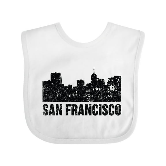 Inktastic San Francisco Skyline with Grunge Boys or Girls Baby Bib