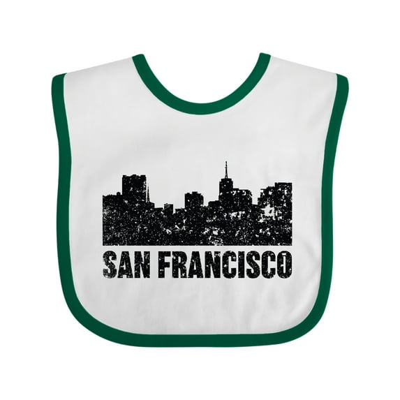 Inktastic San Francisco Skyline with Grunge Boys or Girls Baby Bib