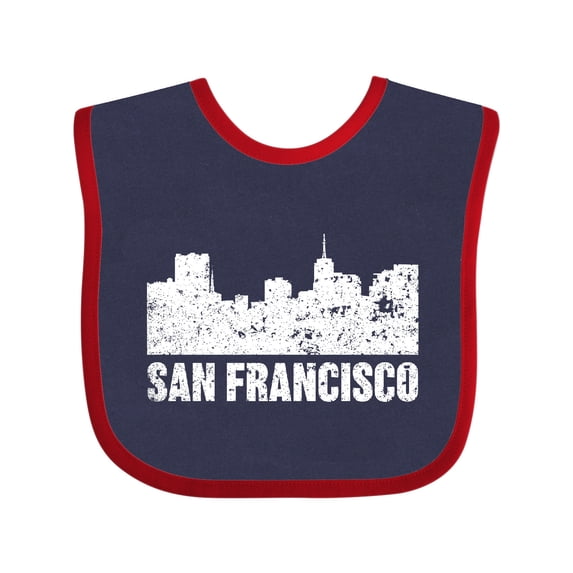 Inktastic San Francisco Skyline with Grunge Boys or Girls Baby Bib