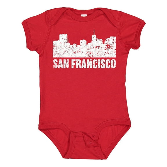 Inktastic San Francisco Skyline with Grunge Boys or Girls Baby Bodysuit