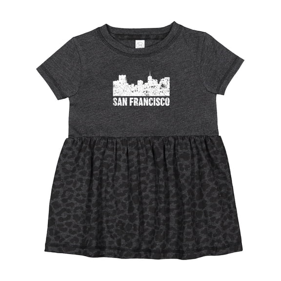 Inktastic San Francisco Skyline with Grunge Girls Baby Dress