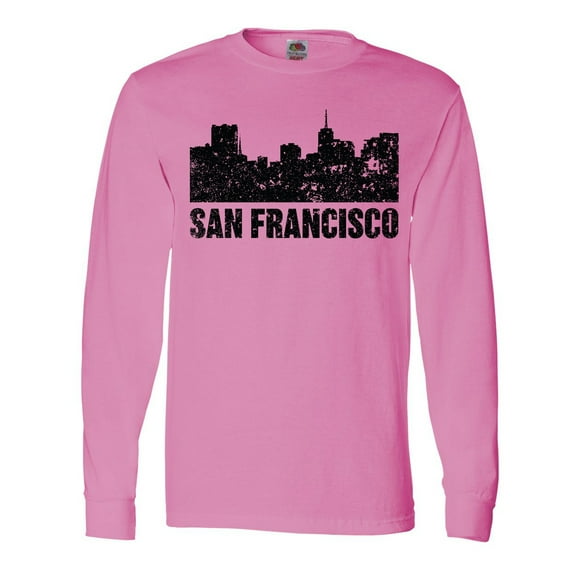 Inktastic San Francisco Skyline with Grunge Long Sleeve T-Shirt