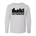 thumbnail image 1 of Inktastic San Francisco Skyline with Grunge Long Sleeve Youth T-Shirt, 1 of 5