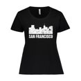 thumbnail image 1 of Inktastic San Francisco Skyline with Grunge Women's Plus Size T-Shirt, 1 of 5