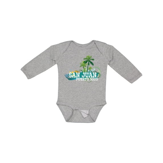 Inktastic San Juan Puerto Rico Boys or Girls Long Sleeve Baby Bodysuit