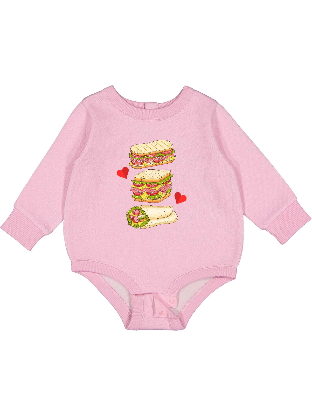 Inktastic Sandwich Lover Deli Food Baby Fleece Bodysuit