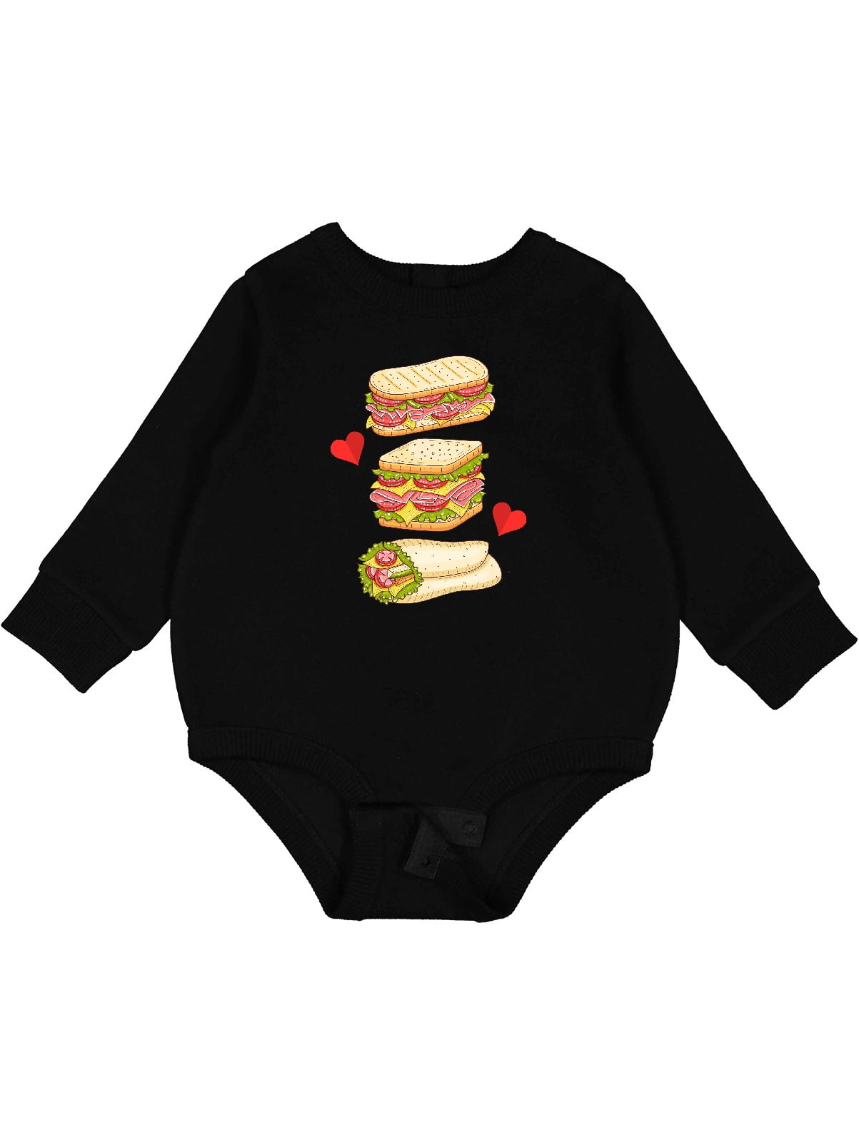 Inktastic Sandwich Lover Deli Food Baby Fleece Bodysuit
