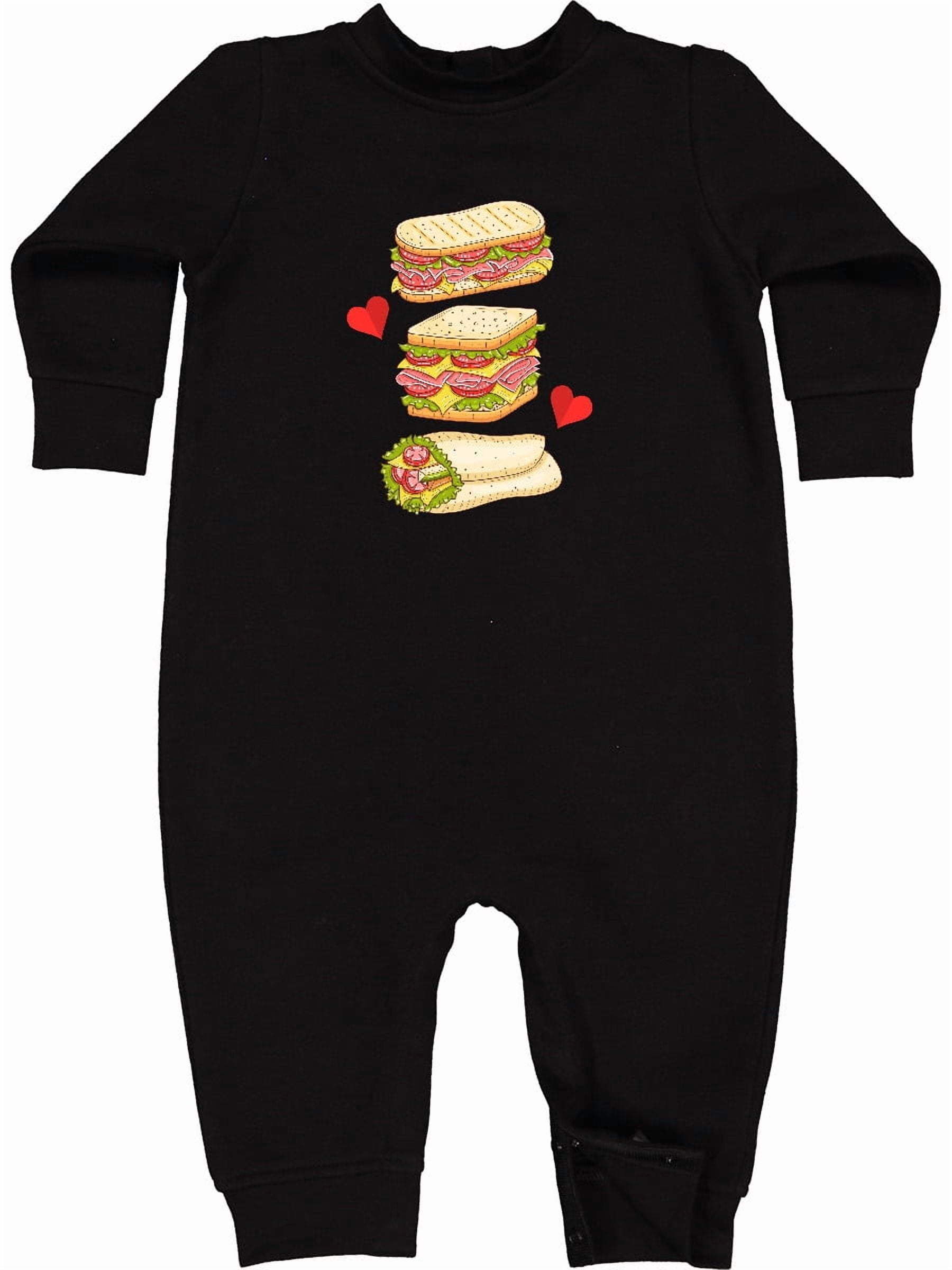 Inktastic Sandwich Lover Deli Food Baby Fleece Romper