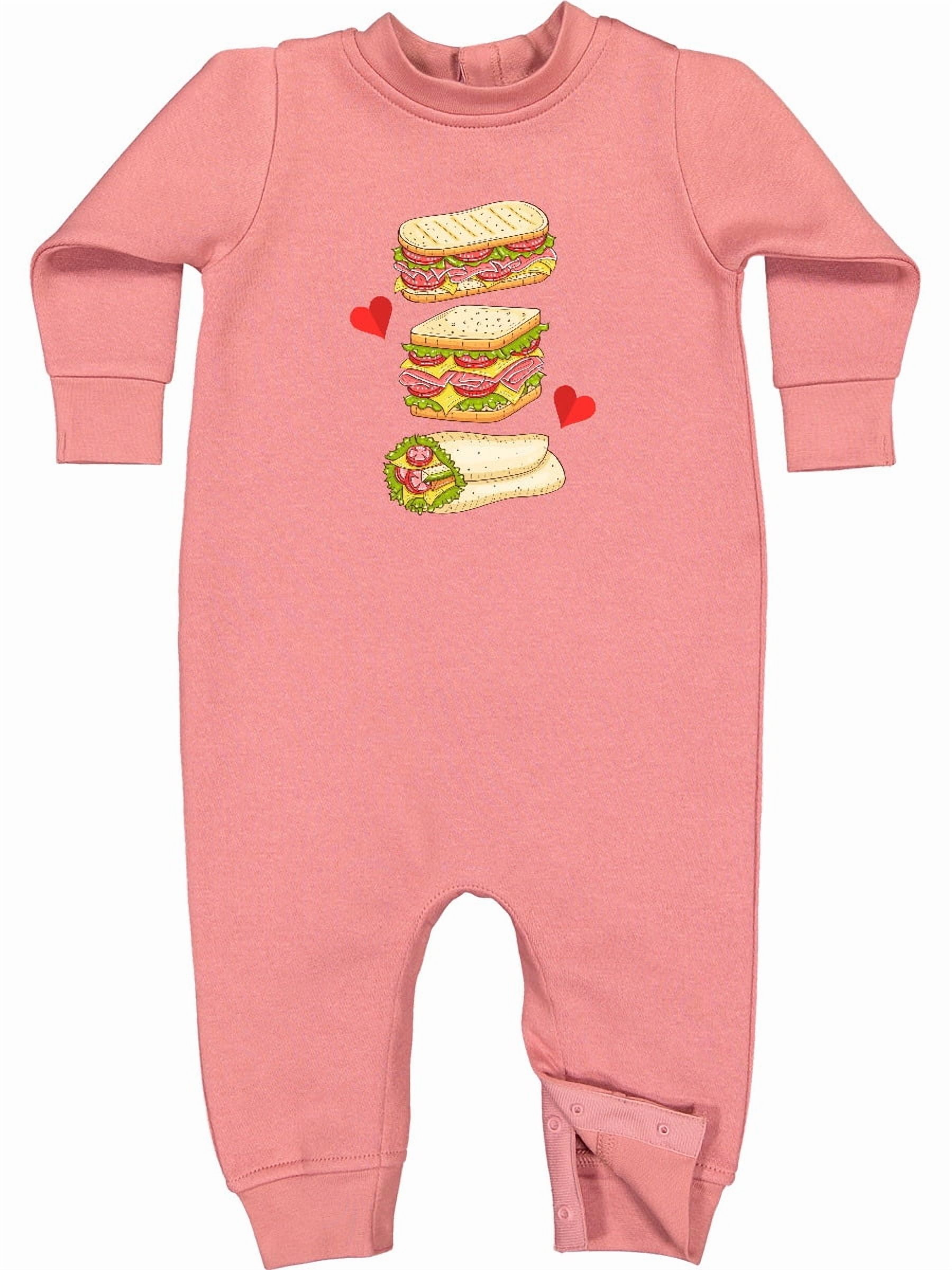 Inktastic Sandwich Lover Deli Food Baby Fleece Romper