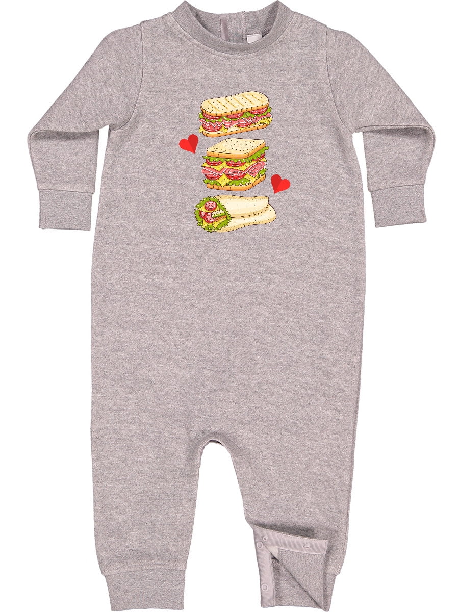 Inktastic Sandwich Lover Deli Food Baby Fleece Romper