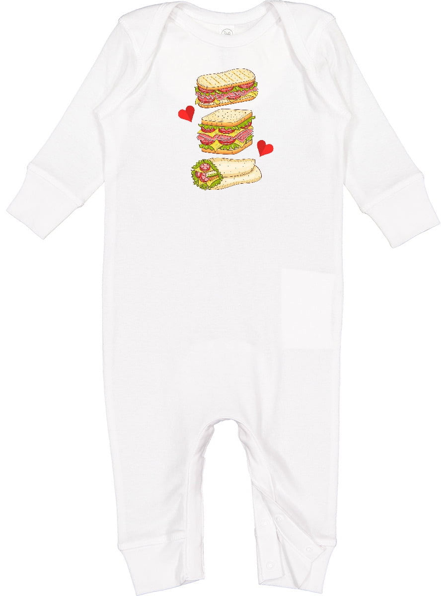 Inktastic Sandwich Lover Deli Food Baby Romper Coveralls