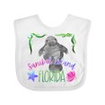thumbnail image 1 of Inktastic Sanibel Island Florida Cute Swimming Manatee Boys or Girls Baby Bib, 1 of 4
