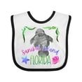 thumbnail image 1 of Inktastic Sanibel Island Florida Cute Swimming Manatee Boys or Girls Baby Bib, 1 of 4