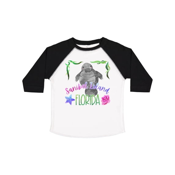 Inktastic Sanibel Island Florida Cute Swimming Manatee Boys or Girls Toddler T-Shirt