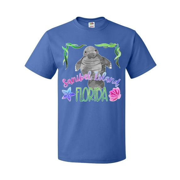 Inktastic Sanibel Island Florida Cute Swimming Manatee T-Shirt