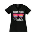 thumbnail image 1 of Inktastic Sanibel Island Florida Vacation Women's Plus Size V-Neck T-Shirt, 1 of 5