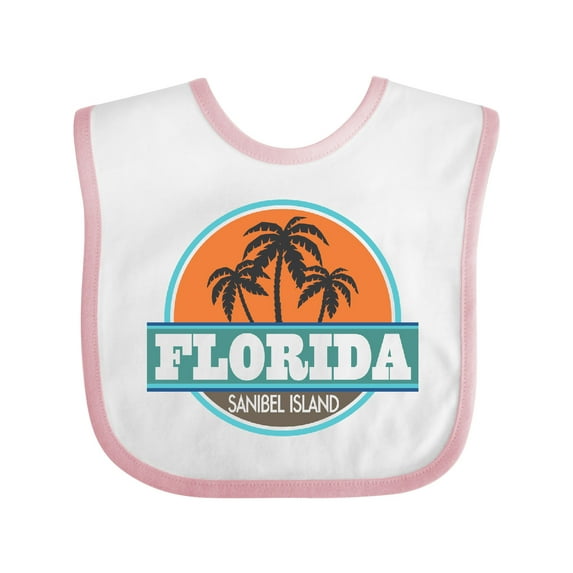 Inktastic Sanibel Island Florida beach cities Boys or Girls Baby Bib