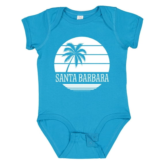 Inktastic Santa Barbara California Palm Tree Boys or Girls Baby Bodysuit