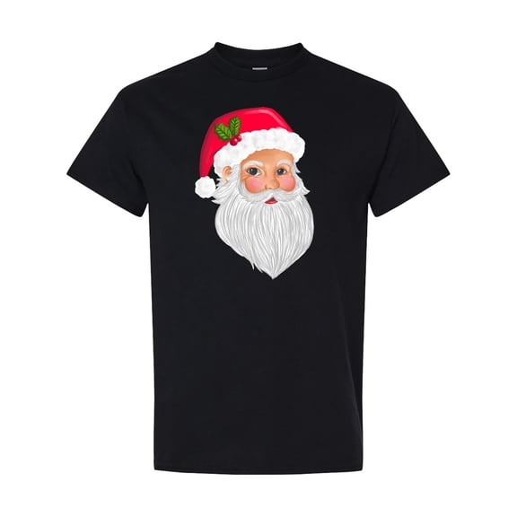 Inktastic Santa Claus Head Illustration T-Shirt