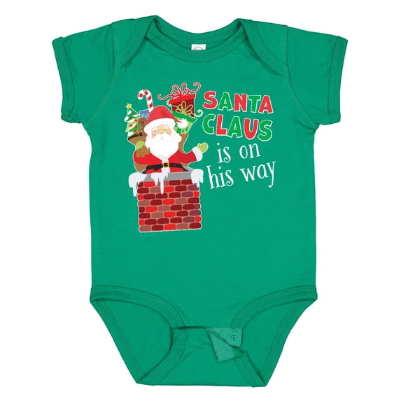 Inktastic Santa Claus Is On His Way Christmas Boys or Girls Baby Bodysuit