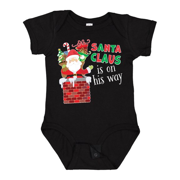 Inktastic Santa Claus Is On His Way Christmas Boys or Girls Baby Bodysuit