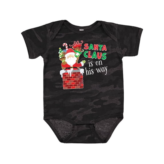 Inktastic Santa Claus Is On His Way Christmas Boys or Girls Baby Bodysuit
