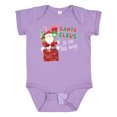 thumbnail image 1 of Inktastic Santa Claus Is On His Way Christmas Boys or Girls Baby Bodysuit, 1 of 5