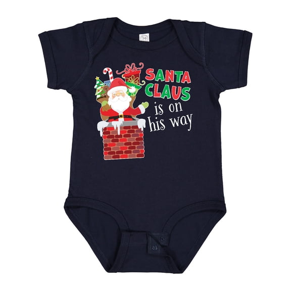 Inktastic Santa Claus Is On His Way Christmas Boys or Girls Baby Bodysuit