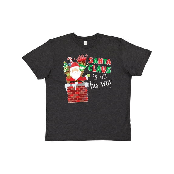Inktastic Santa Claus Is On His Way Christmas Youth T-Shirt