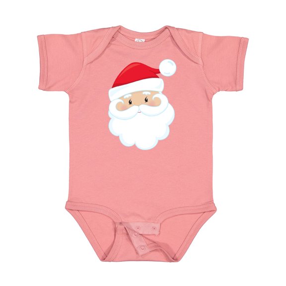 Inktastic Santa Claus, Smiling Santa, Red Hat, White Beard Boys or Girls Baby Bodysuit