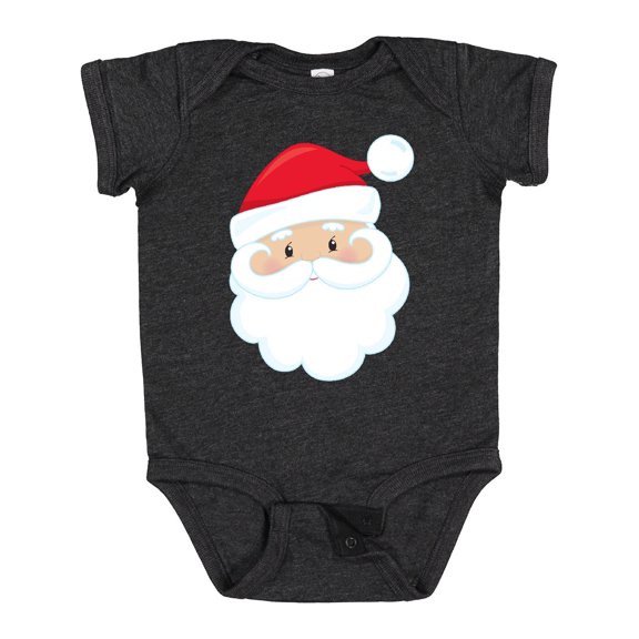 Inktastic Santa Claus, Smiling Santa, Red Hat, White Beard Boys or Girls Baby Bodysuit