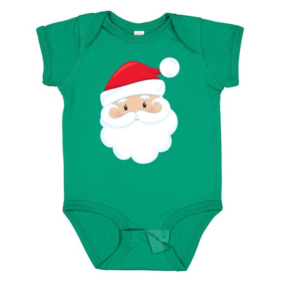 Inktastic Santa Claus, Smiling Santa, Red Hat, White Beard Boys or Girls Baby Bodysuit