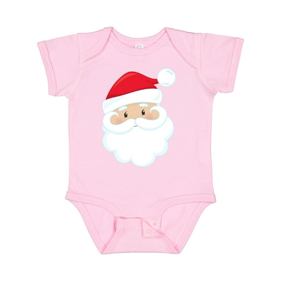Inktastic Santa Claus, Smiling Santa, Red Hat, White Beard Boys or Girls Baby Bodysuit