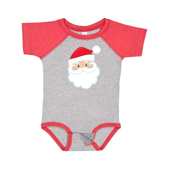 Inktastic Santa Claus, Smiling Santa, Red Hat, White Beard Boys or Girls Baby Bodysuit