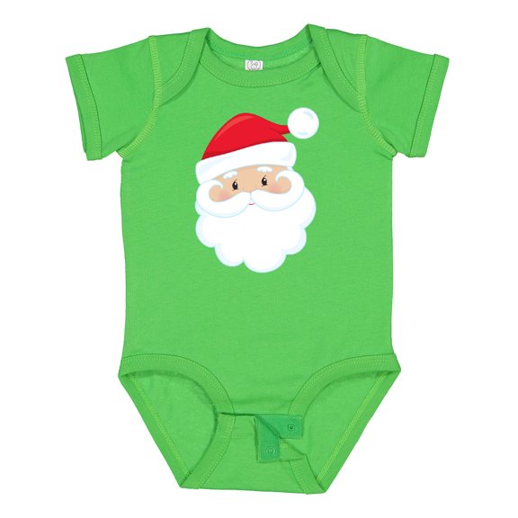 Inktastic Santa Claus, Smiling Santa, Red Hat, White Beard Boys or Girls Baby Bodysuit