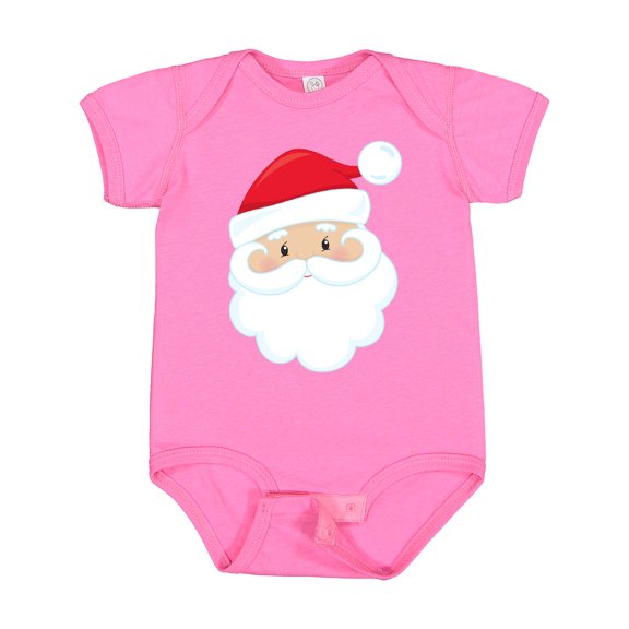 Inktastic Santa Claus, Smiling Santa, Red Hat, White Beard Boys or Girls Baby Bodysuit