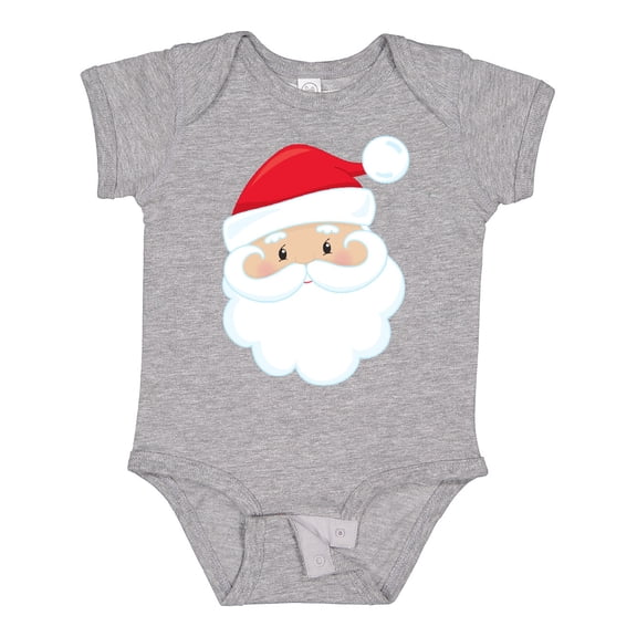 Inktastic Santa Claus, Smiling Santa, Red Hat, White Beard Boys or Girls Baby Bodysuit