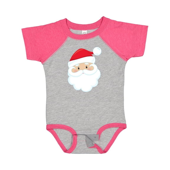Inktastic Santa Claus, Smiling Santa, Red Hat, White Beard Boys or Girls Baby Bodysuit