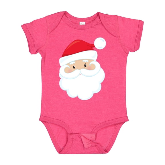Inktastic Santa Claus, Smiling Santa, Red Hat, White Beard Boys or Girls Baby Bodysuit