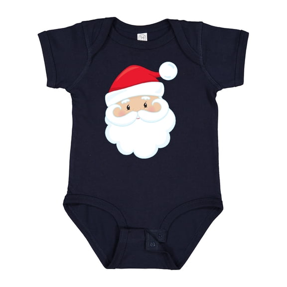 Inktastic Santa Claus, Smiling Santa, Red Hat, White Beard Boys or Girls Baby Bodysuit