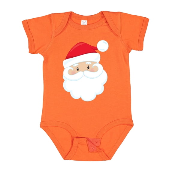 Inktastic Santa Claus, Smiling Santa, Red Hat, White Beard Boys or Girls Baby Bodysuit