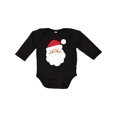 thumbnail image 1 of Inktastic Santa Claus, Smiling Santa, Red Hat, White Beard Boys or Girls Long Sleeve Baby Bodysuit, 1 of 5