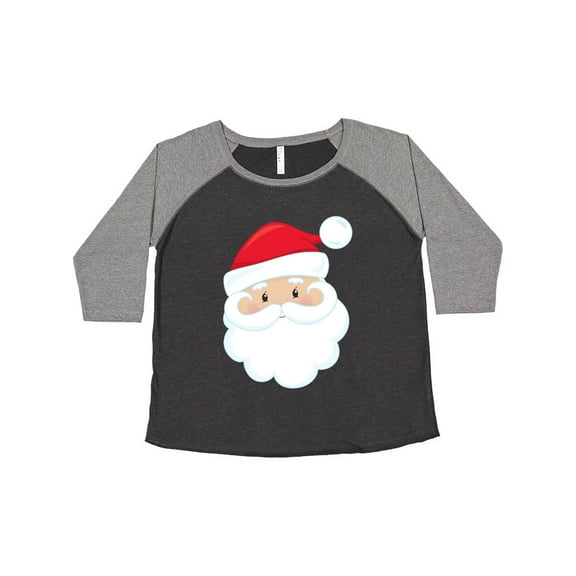 Inktastic Santa Claus, Smiling Santa, Red Hat, White Beard Women's Plus Size T-Shirt