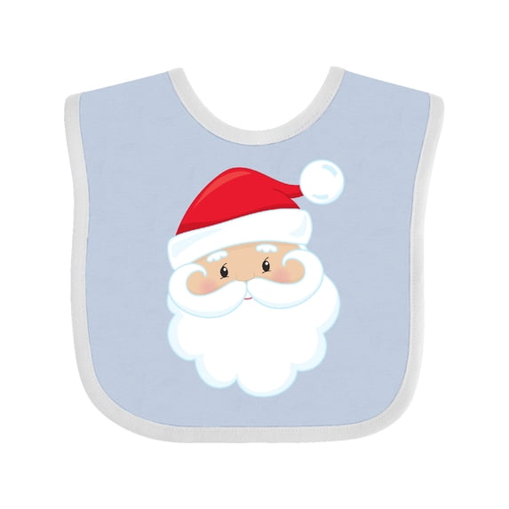 Inktastic Santa Claus, Smiling Santa, Santa Hat, Christmas Boys or Girls Baby Bib