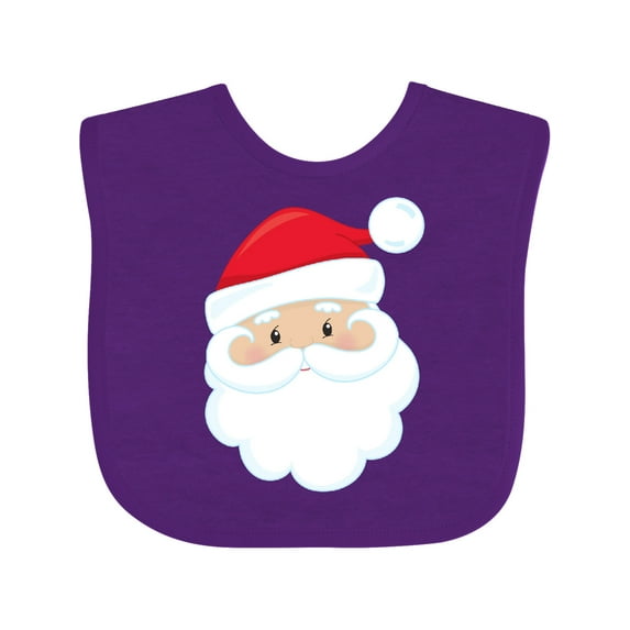 Inktastic Santa Claus, Smiling Santa, Santa Hat, Christmas Boys or Girls Baby Bib