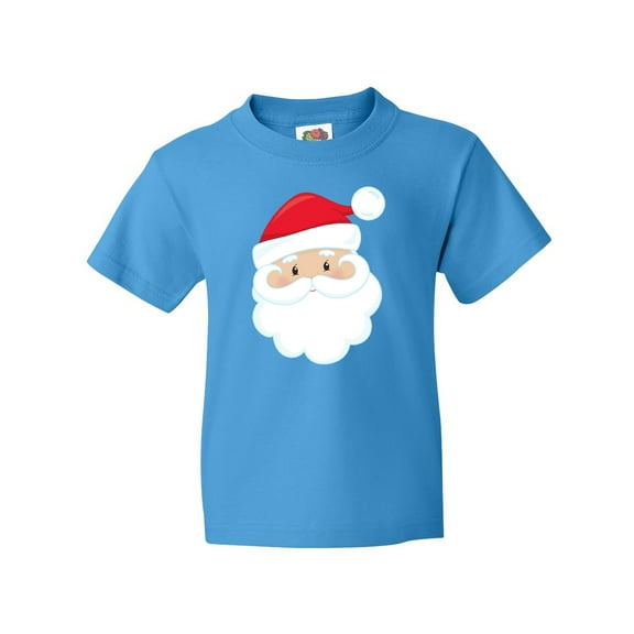 Inktastic Santa Claus, Smiling Santa, Santa Hat, Christmas Youth T-Shirt