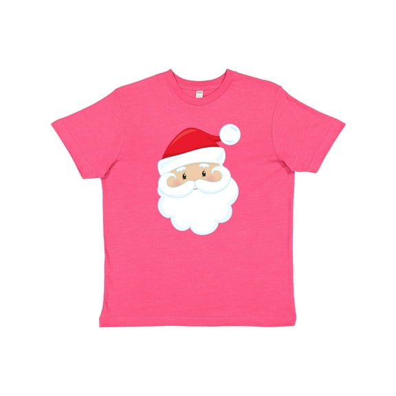 Inktastic Santa Claus, Smiling Santa, Santa Hat, Christmas Youth T-Shirt