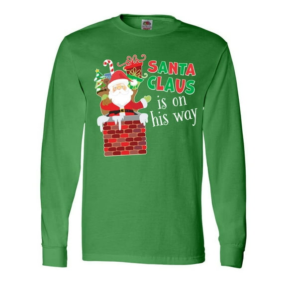 Inktastic Santa Claus is on His Way Christmas Long Sleeve T-Shirt